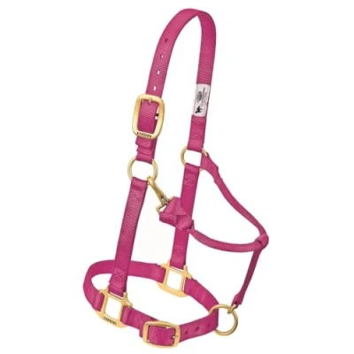 Imagen de Weaver Leather Original Cabestro Ajustable de Nailon para Caballos, 35 7033 RA, Frambuesa, Yearling Horse