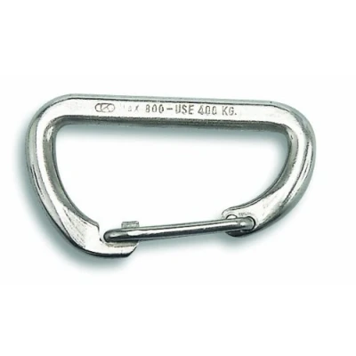 Imagen de Chapuis MPI1 Mosquetón asimétrico Acero inoxidable 350 kg Largo 80 mm