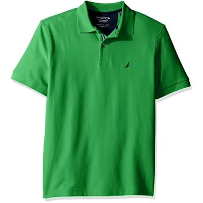 Imagen de Nautica s/s Solid Deck Shirt Classic Fit Polo, Grass Blade, M para Hombre
