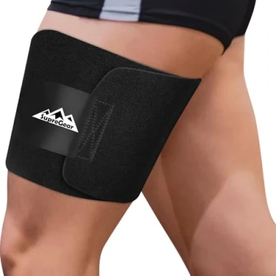 Imagen de supregear Brazalete para la Ingle, Soporte Ajustable Cuádriceps y Muslo Mujeres Hombres, Cadera, Isquiotibiales, Articulaciones, Artritis, Músculos Tensos, Dolor de Cadera