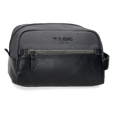 Imagen de Pepe Jeans Grays Nececer Adaptable Negro 25x15x12 cms Poliéster