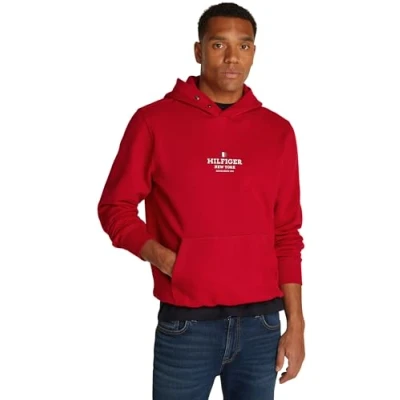 Imagen de Tommy Hilfiger Hoodie Unisex Sudadera, Talla: Medium, Medium red