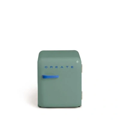 Imagen de CREATE / RETRO FRIDGE 50 COBALTO/Frigorífico verde sage maneta azul cobalto 85W, minibar, un estante, diseño retro, cm, dos repisas, capacidad de 48L, bajo consumo, 50x44x49,8 cm