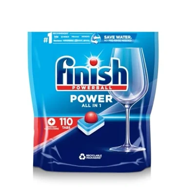 Imagen de Finish pastillas Para lavavajillas todo en uno a granel Tamaño total 110 lavaplatos limpieza y brillo diarios