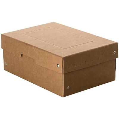Imagen de FALKEN PureBox Nature original Fabricado en Alemania, 100 mm de alto, DIN A5, caja almacenamiento con tapa cartón resistente, regalo vegana, transporte, multiusos