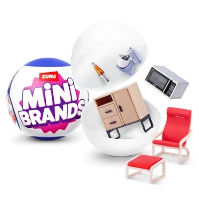 Imagen de Mini Brands Cápsula Home de ZURU, casa Sorpresa con Minis coleccionables, Embalaje Ciego, artículos coleccionables temática del hogar, (1 Capsule)