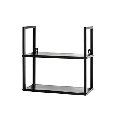 Imagen de HAKU Möbel Estante de Pared Negro, Metal, Metal Dim.: AN 36 cm x AL P 15 cm, Estilo: Moderno