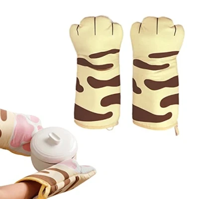 Imagen de 1 par de guantes para hornear, resistentes al calor, cocina, cocina aptos microondas y hornear