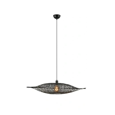 Imagen de Markslöjd Lámpara colgante Kumo de bambú, negro, 92 cm