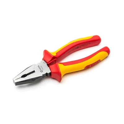 Imagen de SATA ST70331ST Alicates Combinados para Juez de Línea con Aislamiento VDE 152 mm Cuerpo Acero al Cromo Vanadio y Mangos Antideslizantes Dos Materiales