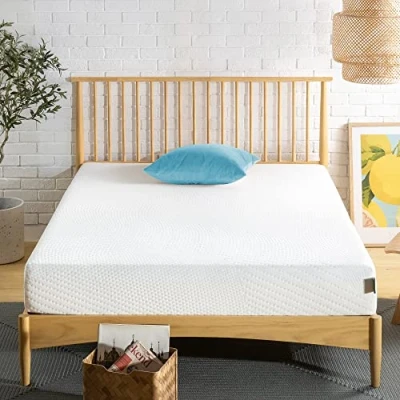 Imagen de Zinus Green Tea Essential colchón de Espuma viscoelástica 100 x 200 cm Altura 20 dureza Media H3 H4 Barato Alivio presión Enrollable Oeko Tex