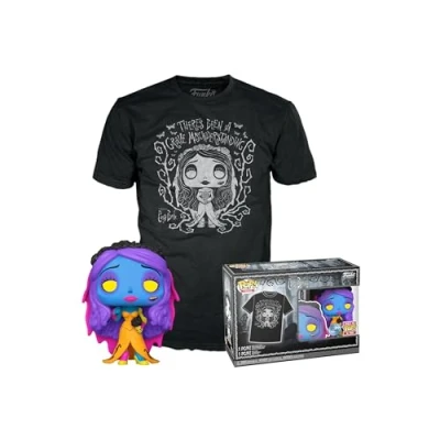 Imagen de Funko Pop! &amp; tee: Corpse Bride Emily Luz Ultravioleta Large (L) Warner Bros Camiseta, Franela Ropa con Figura de Vinilo Coleccionable Idea Regalo para Adultos Hombres y Mujeres