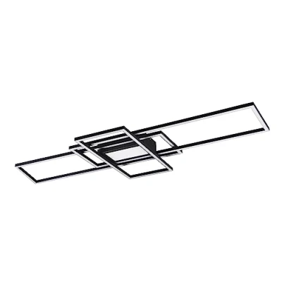 Imagen de Trio, Plafón, Irvine incl. 1 x LED,SMD,60,0 Watt,3000 6500K,7100 Lm. Cuerpo: Metal, Antracita A:105,0cm, L:42,0cm, A:6,5cm Mando a distancia,Regulador integrado,Color de luz infinitamente var,
