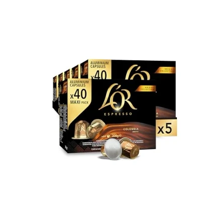Imagen de L&#039;OR Espresso Cápsulas de Café Colombia 200 Compatibles Nespresso Amazon Exclusive
