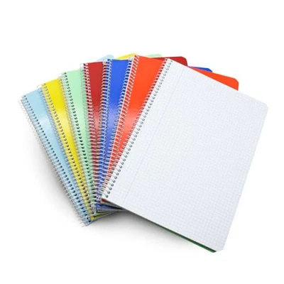Imagen de DOJA Barcelona Cuaderno A5 Libreta Cuadriculada con Tapa Dura Pack 8 210x148mm 80 Hojas 4x4 mm Colores Aleatorios Cuadernos Escolares, Espiral, Surtido