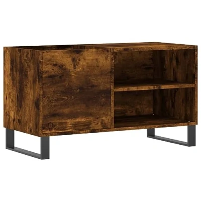 Imagen de vidaXL Mueble de Discos Madera ingeniería Roble Ahumado 85x38x48 cm