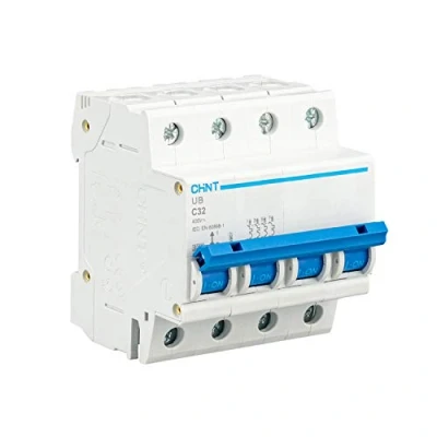 Imagen de CHINT Interruptor Automatico Magnetotermico Gama UB 1P 3P 4P Domestica Curva C (4 Polo, 32A)