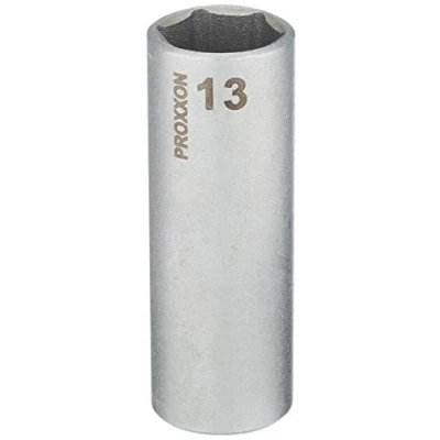 Imagen de Proxxon 23 779 Vaso Largos de 1/4&quot; para Pernos Roscados muy Salientes, Tamaño 13mm, Longitud Total 50mm