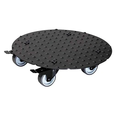 Imagen de Wagner Soporte con Ruedas para Plantas Alaska Black Ø 30 x 7,5 cm I Carro Uso Exterior + Interior Base de Aluminio, Negro 2 Frenos Carga MAX. 150 kg Fabricado en Alemania 20700701