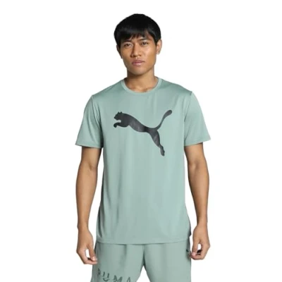Imagen de Puma TAD Essentials Solid CAT TEE Camiseta deportiva, Hombre, Talla: XL, Green moon