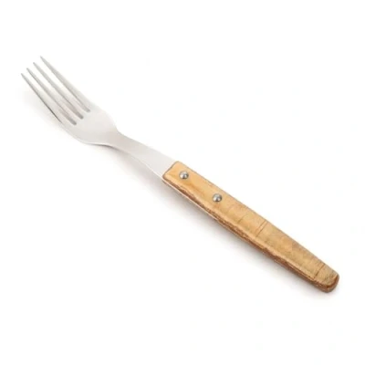 Imagen de Arcos Tenedor Carne Acero Inoxidable Nitrum. 85 gr. Mango Ergonómico Polioximetileno Pom y Hoja 90 mm. Serie Mesa Cortar Picar Carnes asadas, chuletas o bistecs. Color Marrón.