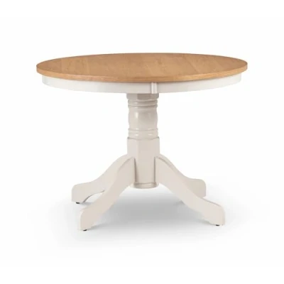 Imagen de Julian Bowen Mesa de Pedestal Redonda Davenport, Color Marfil/Roble Claro