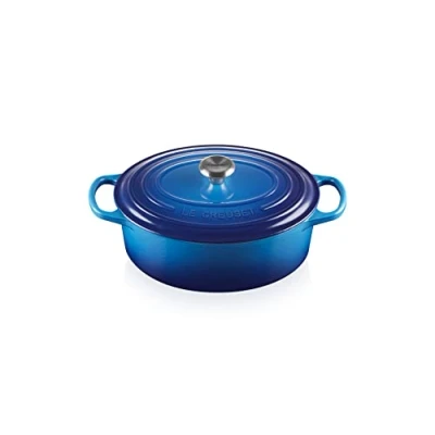 Imagen de Le Creuset Casserole Oval Signature Azure ø 27 cm / 4.1 Liter
