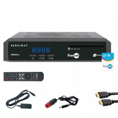 Imagen de SERVIMAT Sirius HD Demodulador Satélite + Tarjeta Fransat puerto IR Cable HDMI cordón 12 V SIRIUSFULLPACK