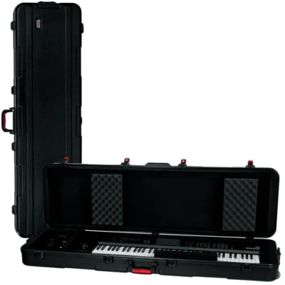 Imagen de Gator Cases Frequent Flyer TSA Estuche para teclado de polietileno moldeado ATA con ruedas teclados extra largos 88 notas (GTSA KEY88SLXL)
