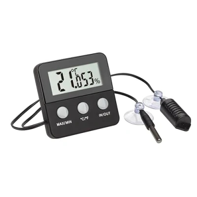 Imagen de TFA Dostmann Terracheck Termómetro higrómetro digital para control climático de terrarios (negro)