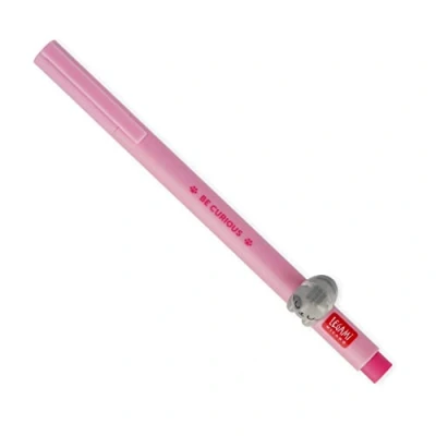 Imagen de Legami Penna Gel con Animaletto decorativo, Evita il rotolamento, Inchiostro Rosa, rimovibile e ricombinabile, Punta 0,5 mm, Tema Kitty, 1 Unità (Confezione da 1)