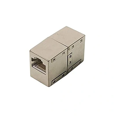 Imagen de LogiLink NP0031 Acoplador en línea Cat.5E RJ45 (STP, 1:1 Wiring, Carcasa Metalizada)