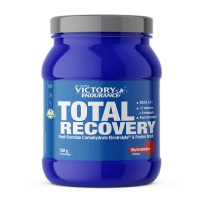 Imagen de VICTORY ENDURANCE Total Recovery (750g) Sabor Sandía, Preparado Bebida Post Entreno de Carbohidratos Electrolitos y Proteínas, Con BCAA 2:1:1, 12 Vitaminas 9 Minerales, Recuperación Rápida