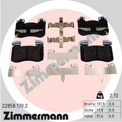 Imagen de Juego de pastillas ZIMMERMANN 22858.170.2