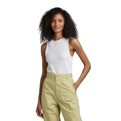 Imagen de G STAR RAW Tanktop 3D Rib , Tops para Mujer, Blanco (white D23093 D276 110), L
