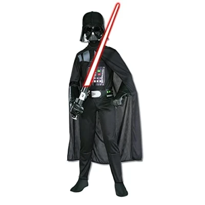 Imagen de Rubies Disfraz Darth Vader Classico pata niños y niñas, Jumpsuit con máscara capa, Oficial Star Wars, Unisex, para Cosplay, Cumpleaños Fiestas