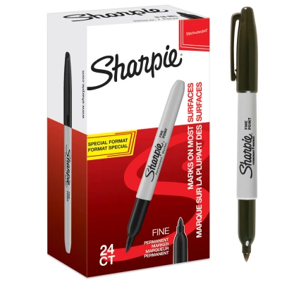 Imagen de Sharpie Marcadores Permanentes Punta Fina Negro 24pc