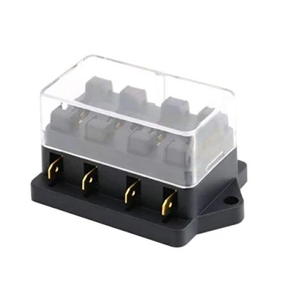 Imagen de Mintice Coche Automóvil 4 Vías Caja de Fusibles 12V 24V ATC ATO Portafusibles Cuchilla Circuito Estándar Soporte Bloque del Sostenedor