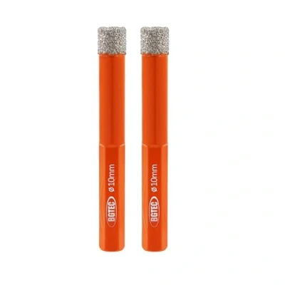 Imagen de BGTEC Brocas de Diamante en Seco con Vástago Hexagonal para Baldosas Porcelana, Cerámica, Mármol, Ladrillo, 2 piezas Diámetro 10 mm