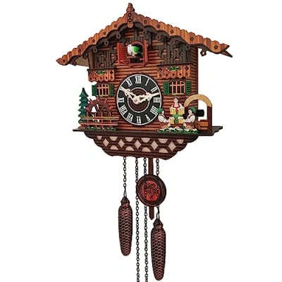 Imagen de WYJRO Relojes De Cuco,Reloj Pared,De Cuco La Selva Negra para Cocina Salón Apartamento Reloj Tradicional