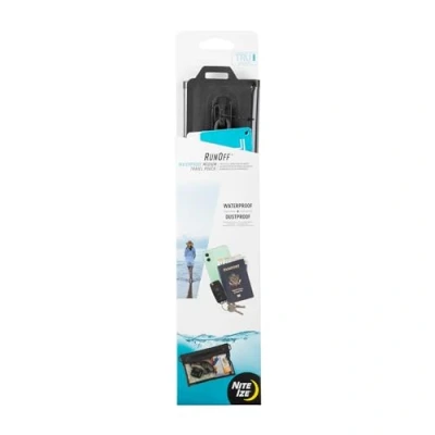 Imagen de Nite Ize Bolsa unisex RunOff mediana con cremallera TRU, apta para pantalla táctil, 100% impermeable, perfecta senderismo, camping, viajes, teléfono, carbón, M, M