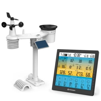 Imagen de BRESSER 4CAST Estación meteorológica radiocontrolada Solar 7 en 1 con Sensor Exterior y WLAN previsión para 6 días Otros Muchos Datos de medición
