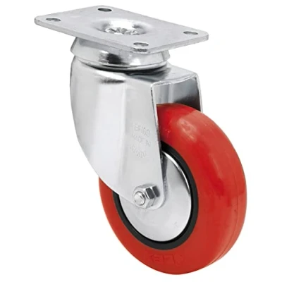 Imagen de Rueda Giratoria para Colectividades, RUEDAS ALEX BH PPI, Fijación de Placa, Aro Poliuretano inyectado, Ø 100 mm