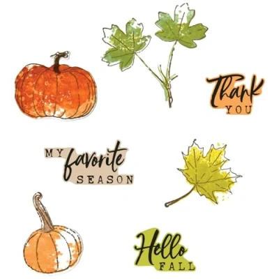 Imagen de Sizzix Sellos transparentes A5 con Framelits Die Pencil Line Harvest by 49 and Market