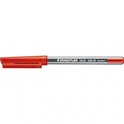 Imagen de Staedtler 430M 2 Bolígrafo de punta bola (punta media 1,0 mm, línea 0,35mm, 10 unidades, tinta color rojo)