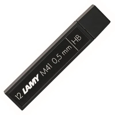 Imagen de Lamy M41 mines pour porte mines, épaisseur: 0,5mm, grade de dureté: HB, étui à 12 Noire