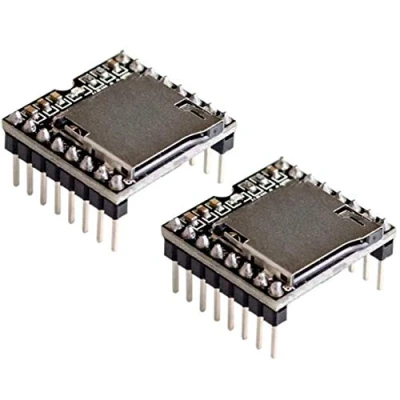 Imagen de 2pcs DFPlayer Mini MP3 Player Module Voice TF Card and USB Disk 2 Unidades Reproductor de Módulo Voz Tarjeta y Disco