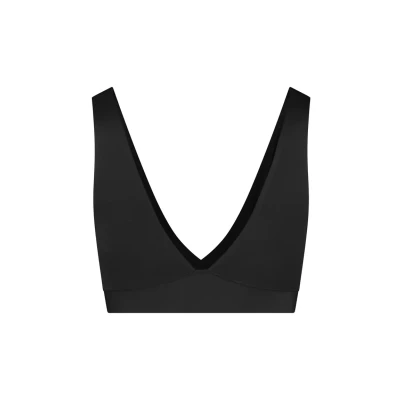 Imagen de Bye Bra sujetador de inmersión profunda, correa ancha para el hombro, acolchado extraíble, soporte pecho, sin alambre, ropa moldeadora esculpir, beige/negro, S Xxl, Negro, L
