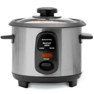 Imagen de Grunkel Arrocera y Vaporera RC 06L Funciones para cocinar arroz, olla extraíble antiadherente 1 6 personas. 300W