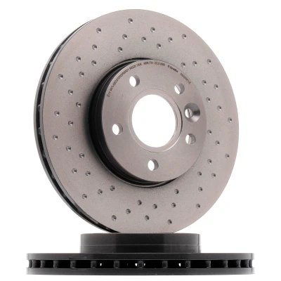 Imagen de BREMBO 09.A905.1X Disco de freno 278 25 5 perforado/ventil. int. revestido altamente carbonizado FORD: FOCUS 3, C Max 2, 3 Turnier